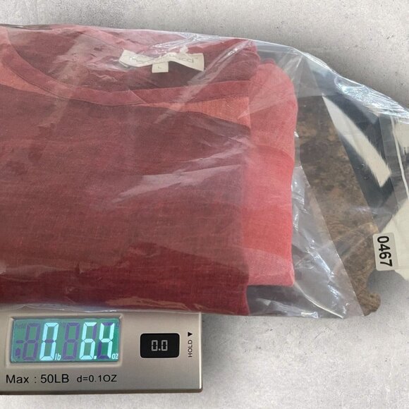 Mara Gibbucci 100% Linen Oversized Tank Size Large Red Striped Pockets Lagenlook - Picture 11 of 11